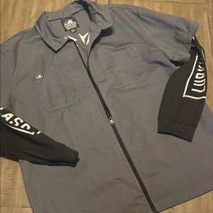 Lurking Class Men's Charcoal and Black Shirt Jacket XXL